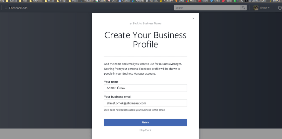 Facebook Business Manager Hesabı Açma