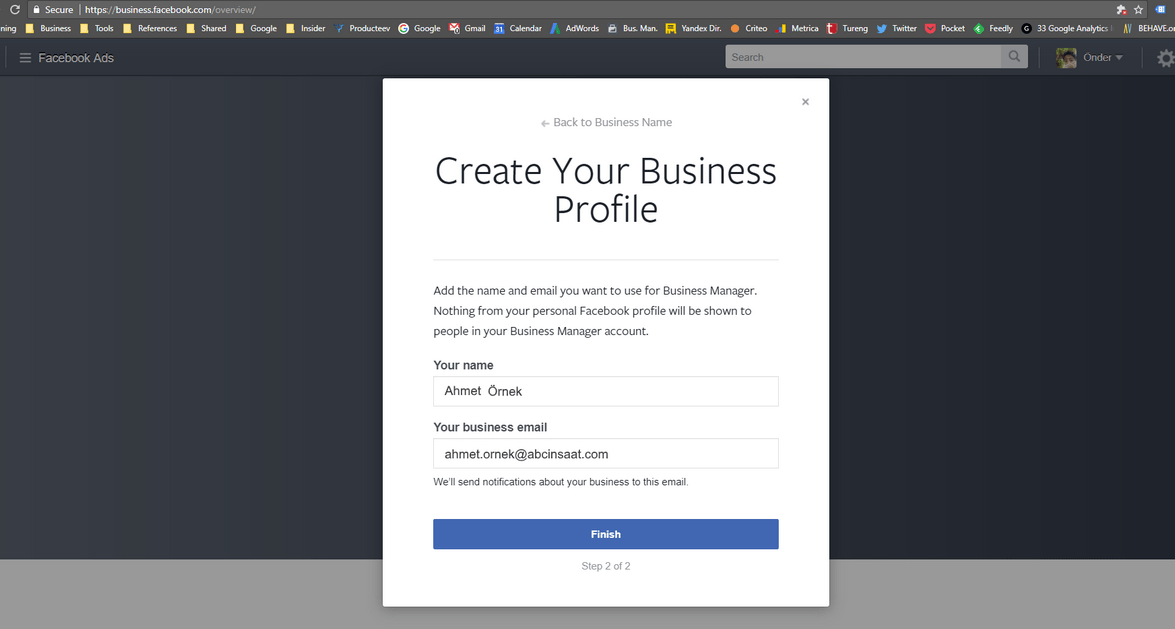 Facebook Business Manager Hesabı Açma